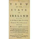 Spenser (Ed.) A View of the State of Ireland, 12mo D. (For Laurence Flin) 1763. XXII, 258pp., plus