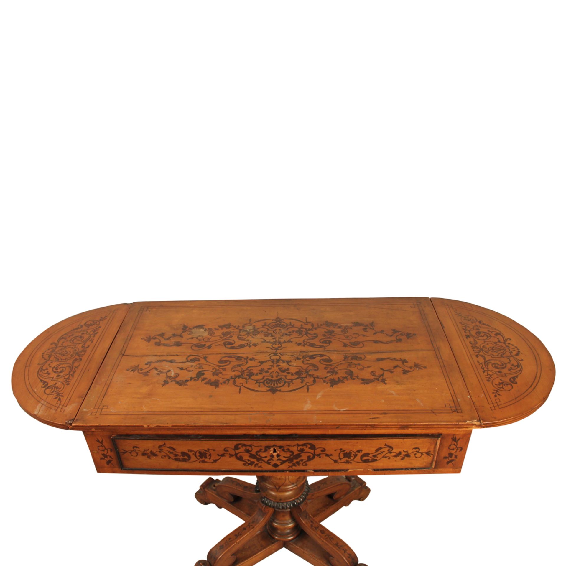 TAVOLINO RETTANGOLARE CON BANDELLE LATERALI- RECTANGULAR TABLE WITH SIDE BANDS - Image 2 of 2