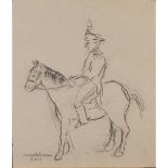 RENATO TOSINI (1926/2018) "Carabiniere a cavallo"-"Carabiniere on horseback"