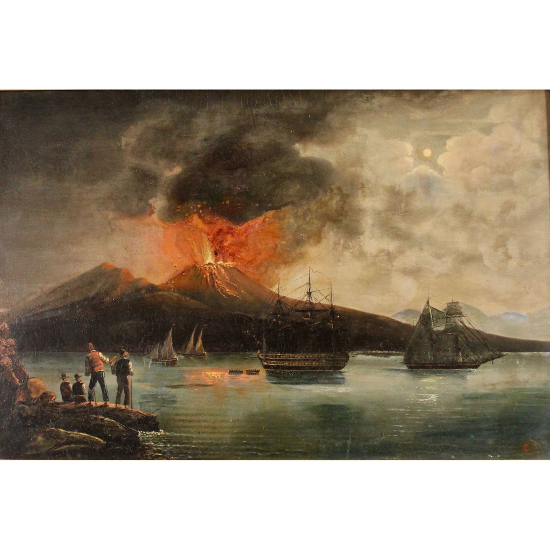 MAESTRO NAPOLETANO INIZI DEL SECOLO XIX “Eruzione del Vesuvio”- NEAPOLITAN MASTER EARLY XIX CENTURY