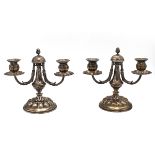 COPPIA DI CANDELABRI A DUE FIAMME- COUPLE OF TWO-FLAME CANDLESTICKS