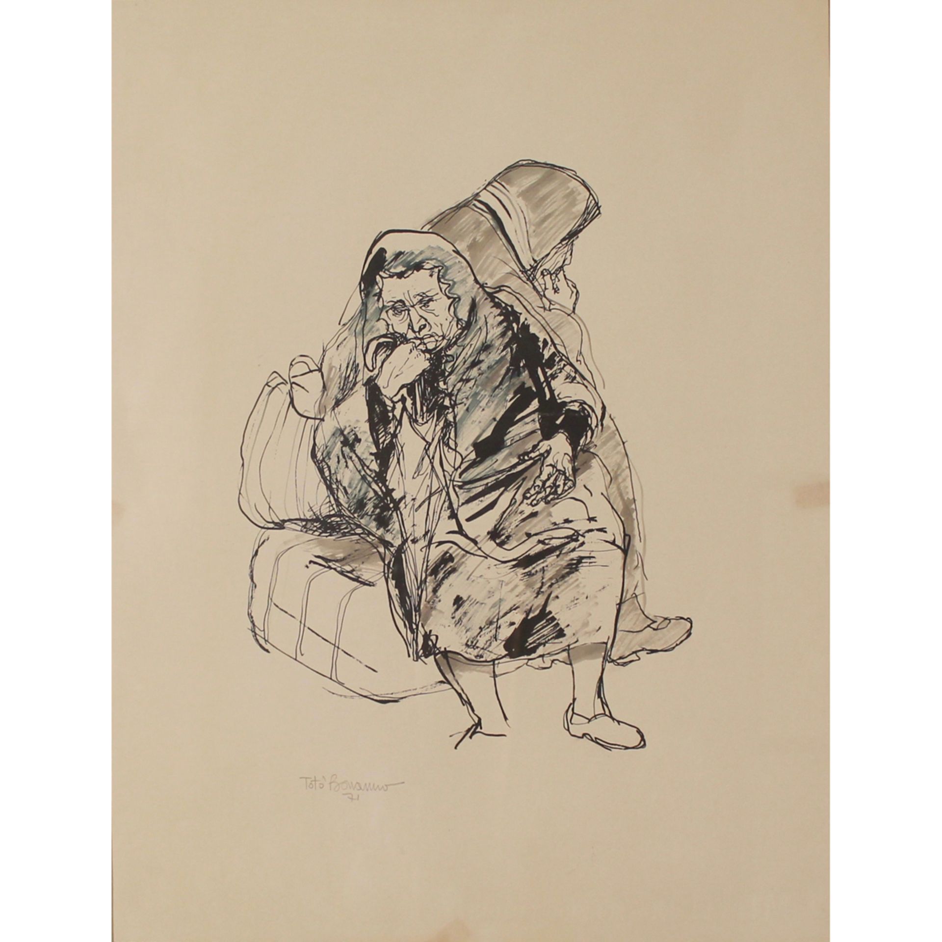 TOTO BONANNO (1928/2002) “Figure di anziani"-"Figures of the elderly"