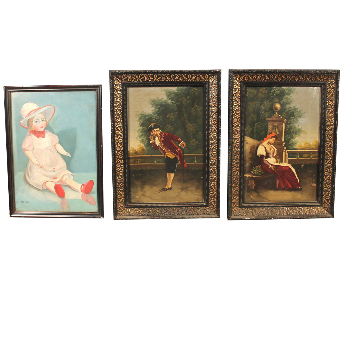 LOTTO DI TRE DIPINTI-LOT OF THREE PAINTINGS