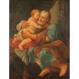SCUOLA SICILIANA DEL SECOLO XIX "San Giuseppe col Bambino"-"St. Joseph with the Child"