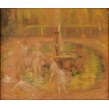 SCUOLA FRANCESE DEI PRIMI DEL ‘900 “Donne al bagno in una fontana”-FRENCH SCHOOL OF THE EARLY 1900s