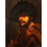 SCUOLA FRANCESE DEL SECOLO XIX "Giovane con cappello"-19th CENTURY FRENCH SCHOOL "Young man with hat