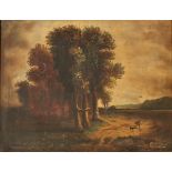 FIDIA GUARNERI (XX) "Paesaggio con cacciatore" - "Landscape with hunter"