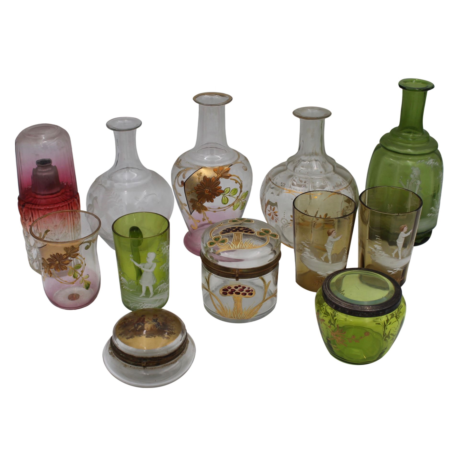 LOTTO DI OGGETTI DI VARIO GENERE IN VETRO - LOT OF VARIOUS GLASS ITEMS