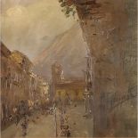 PIETRO SCOPPETTA (1863/1920) "Strada di paese" - "Country road"