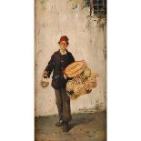 ANTONINO LETO (1844/1913) "Venditore di canestri" - "Basket seller"