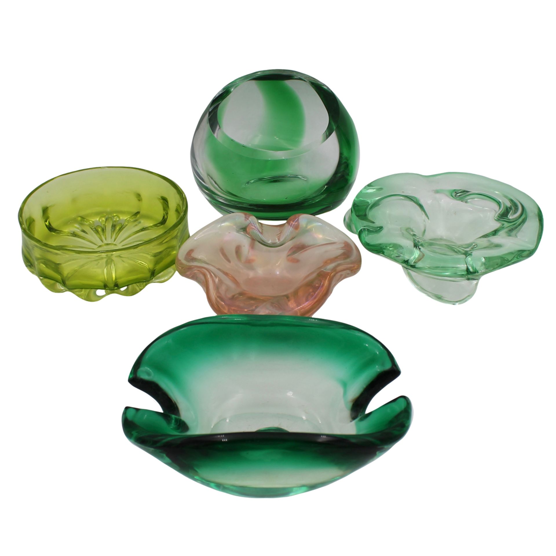 LOTTO DI SETTE OGGETTI VARI IN VETRONE - LOT OF SEVEN VARIOUS GLASS OBJECTS - Image 3 of 3