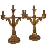 COPPIA DI CANDELABRI A TRE LUCI - PAIR OF THREE-LIGHTS CANDLESTICKS