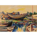 SARO MIRABELLA (1914/1972) "Barche a secco" - "Dry boats"