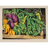 RENATO GUTTUSO (1912/1987) "Peperoni e melanzane" - "Peppers and aubergines"