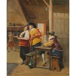 FERDINAND ROYBET (1840/1920) "Moschettieri all'osteria" - "Musketeers at the tavern"