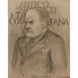 BRUNO CARUSO (1927/2018) "Ritratto di Santo Mazzarino" - "Portrait of Santo Mazzarino"