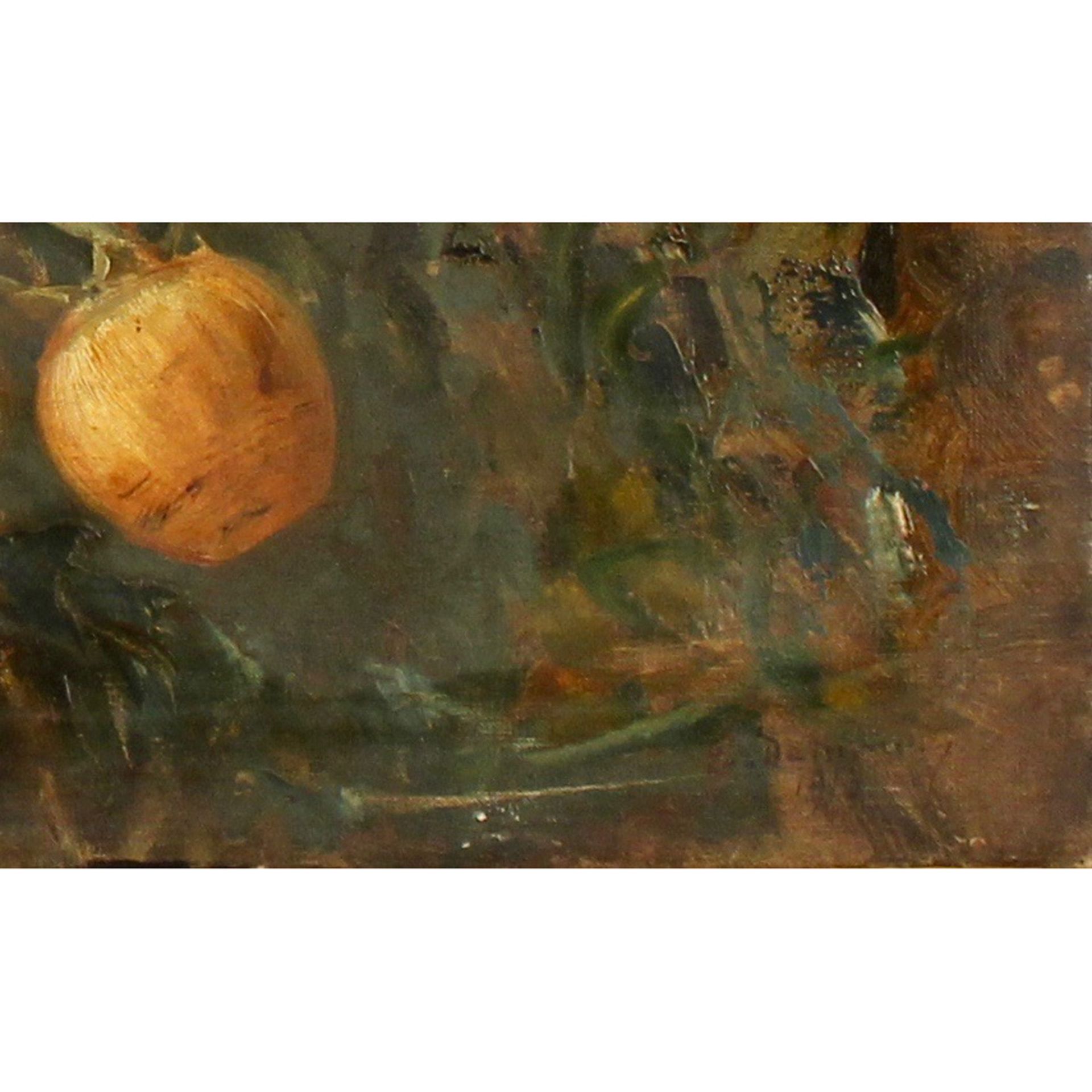 ETTORE DE MARIA BERGLER (1850/1938) "Rami con pesche" - "Branches with peaches" - Image 2 of 2
