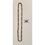 9k gold necklace, w: 15.2 gms, length 18” (46cm)