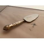 Silver handled cake knife. Hallmark Sheffield.