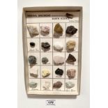 Boxed set of Mineral specimens