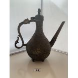 Heavy bronze jug 10.5” (27cm) tall.