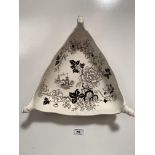 Mason’s “Golden Azalea” triangular dish with dragon heads on corners, 11.5” (29cm) each side. Good