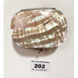 Small mother-of-pearl purse 3” (7.5cm) x 2” (5cm)