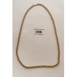 9k gold necklace, w: 13.8 gms, length 20” (51cm)