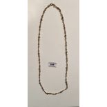 9k gold necklace, w: 27.4 gms, length 15” (38cm)