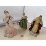 Royal Doulton figure “Fair Lady” HN2193 (slight blemish on dress), Royal Worcester Her Majesty Queen