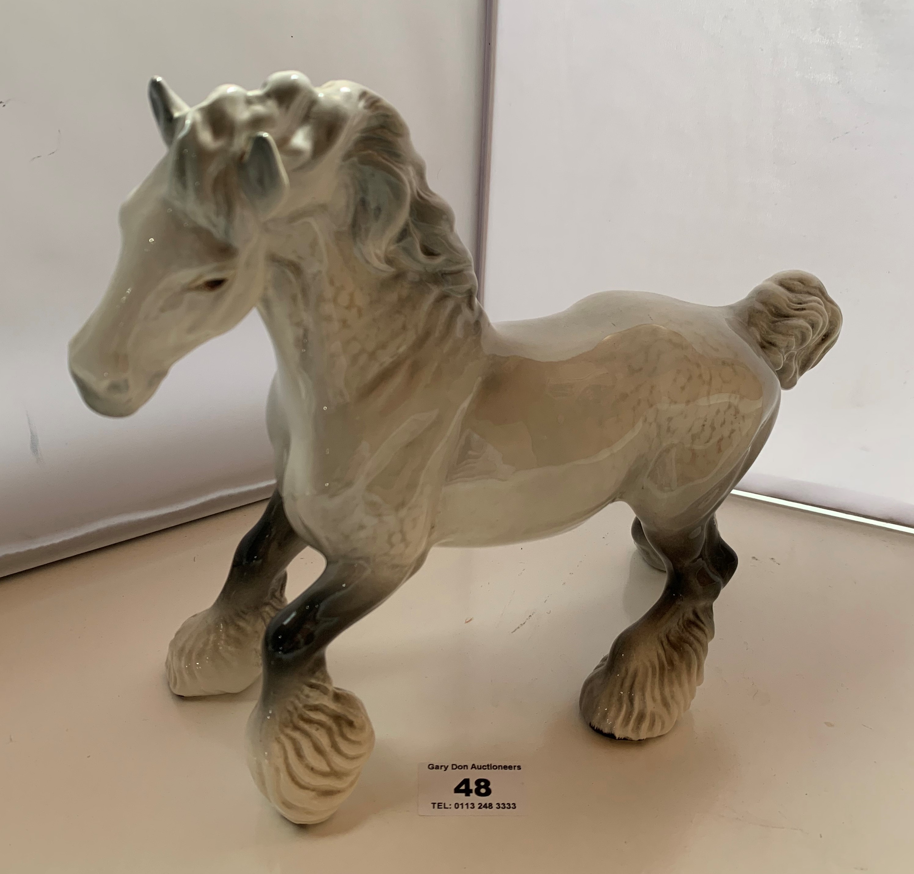 Grey Beswick shire horse. No damage