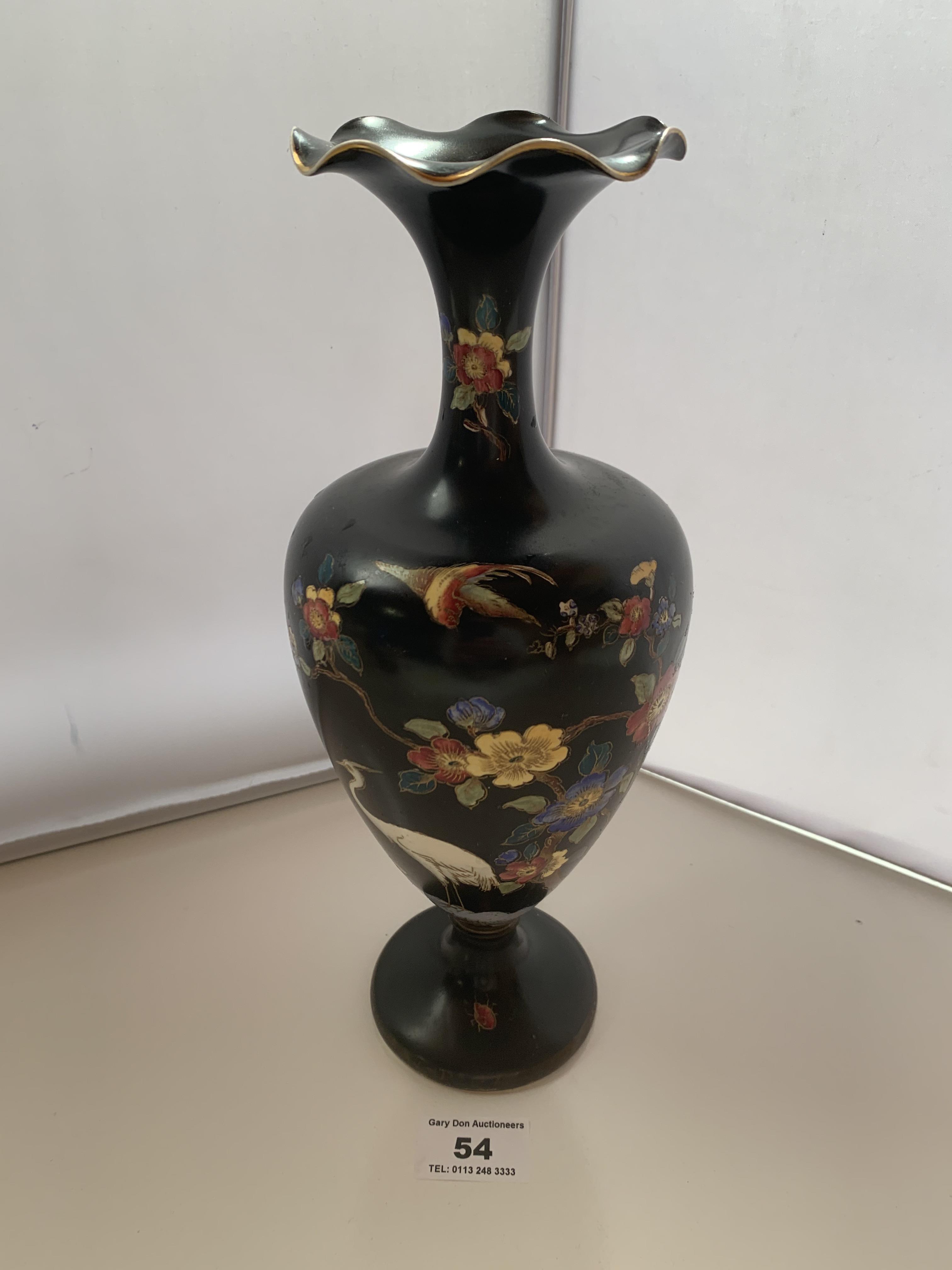 Carlton Cloisonne Ware vase, 11” (28cm) high. Few light scratches but no damage or missing pieces