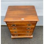 Reproduction 4 drawer chest with pullout slide. 15”(38cm) deep x 20”(51cm) wide x 28”(71cm) high
