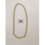 Gold plated dress necklace, 16” (41cm) length