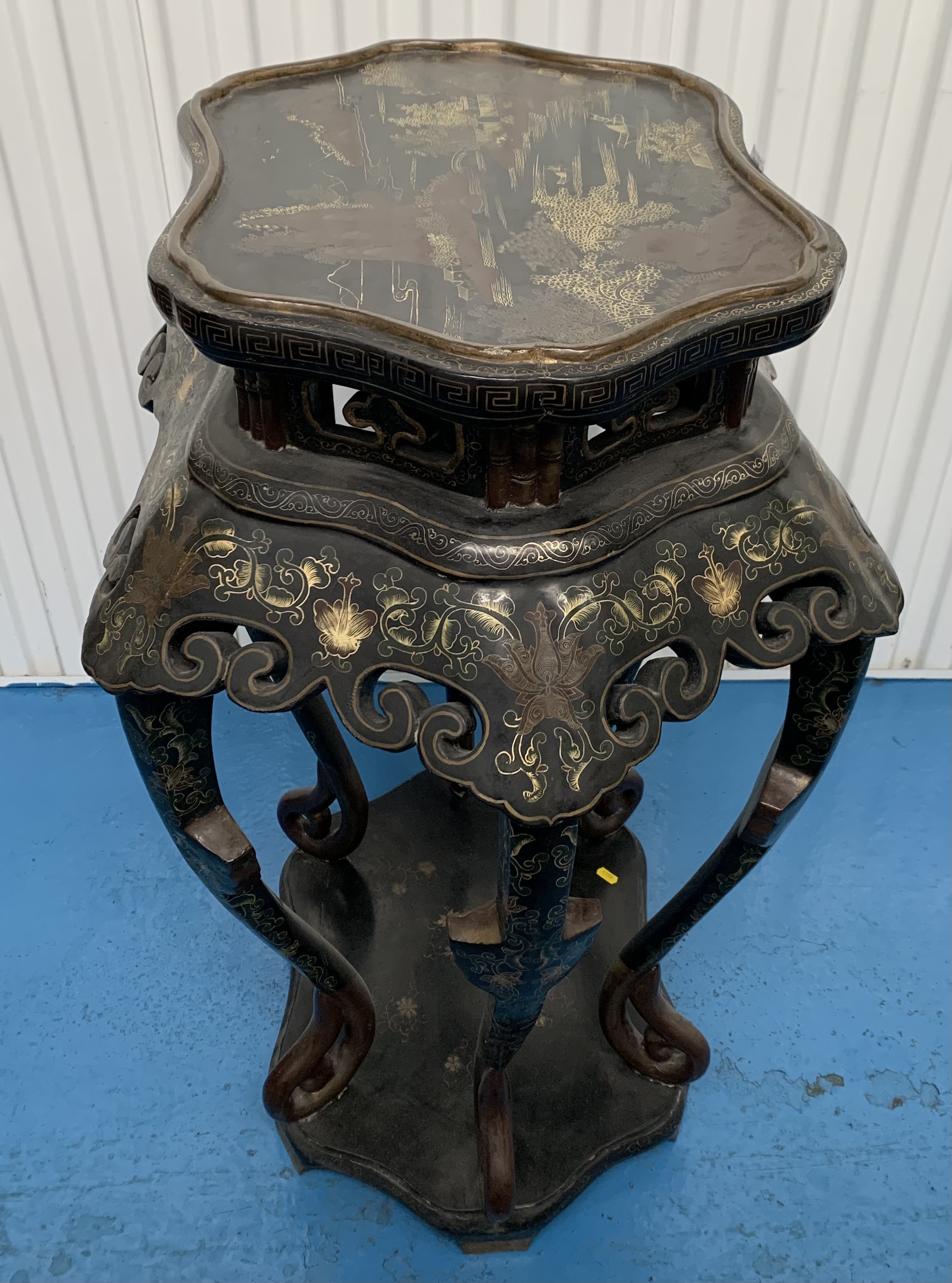 Oriental lacquered table, 23”(59cm) deep x 28”(71cm) wide x 37”(94cm) high. Good condition - Image 3 of 7