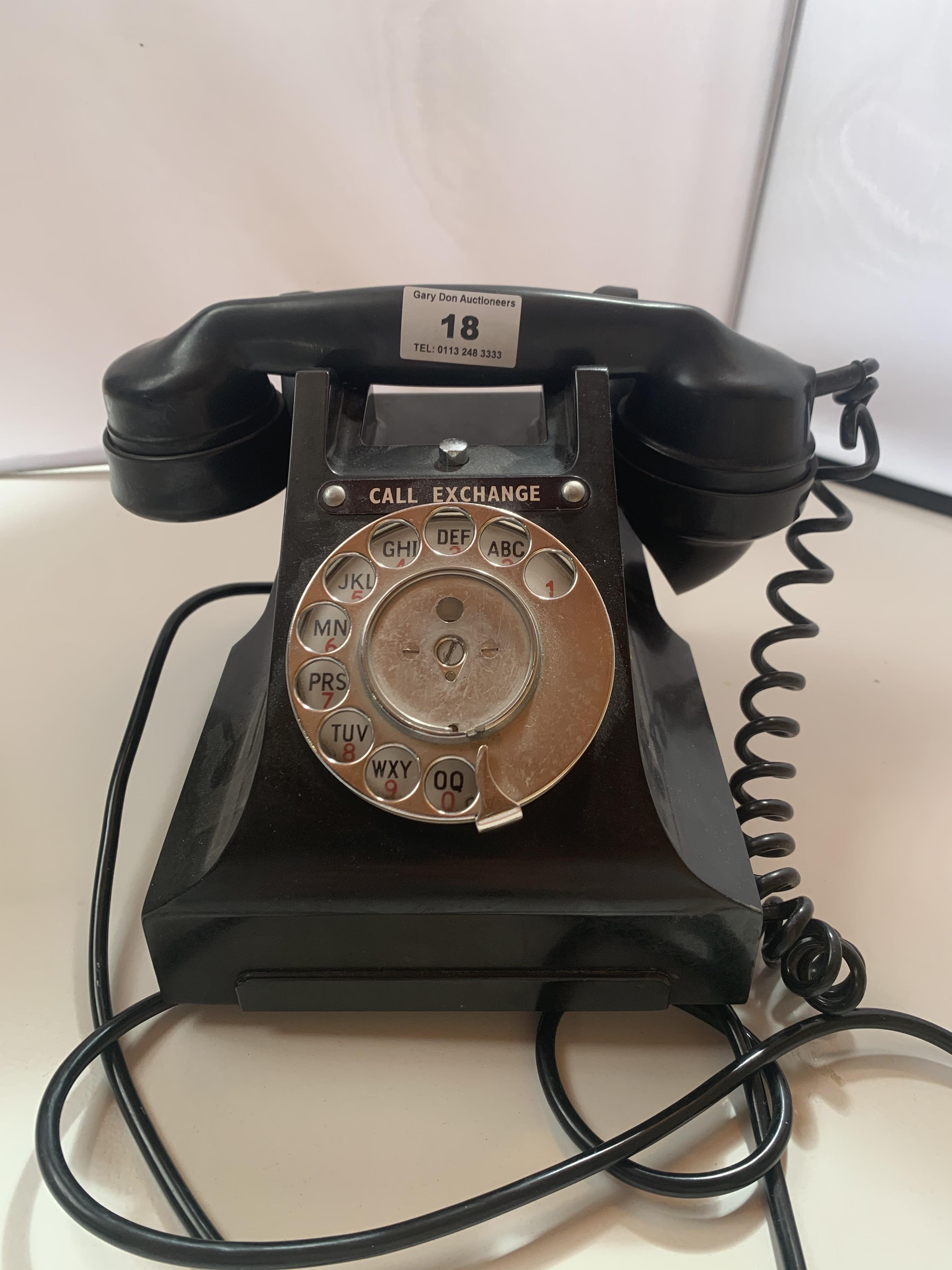 Vintage black dial telephone