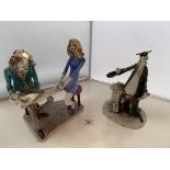 2 modern Italian porcelain figures – chiropodist by Bencini and schoolteacher by E. Tezza. No