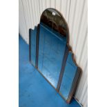 Overmantle 2 tone mirror, 37.5” (95cm) wide x 38.5”(98cm) high. Good condition