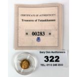 2009 Treasure of Tutanchamum miniature gold proof coin