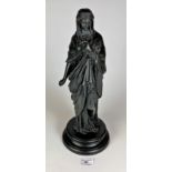 Metal figure of woman, 16” high