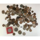 Bag of assorted UK and foreign coins