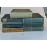 9 volumes of Punch magazines 1870, 1895, 1897, 1898, 1901, 1915, 1917 and 1929