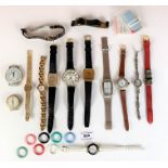 13 assorted dress watches and accessories