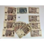 17 Bank of England £10 notes and 1 £5 note, 1960’s-70’s