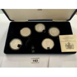 Cased part set of Royal Mint HM Queen Elizabeth the Queen Mother 80th Birthday Proof Commemorative