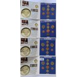 4 sets of Royal Mint 1984 United Kingdom Brilliant Uncirculated Coin Collections with National