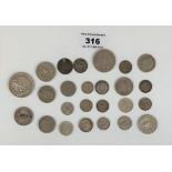 Assorted American and Canadian coins