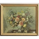 Print of flowers by Vernon Ward. 21.5” x 17.5”, frame 24.5” x 20.5”