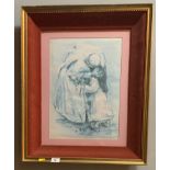 Reproduction in off-set lithography of “The Blessing” by Harold Riley. 16” x 11.5”, frame 24” x