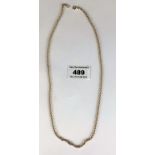 9k gold necklace, length 20”, w 7.7 gms